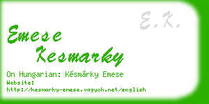 emese kesmarky business card