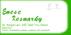 emese kesmarky business card